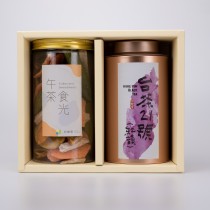 【茶食禮盒】手採台茶21號(紅韻紅茶)＋綜合蔬菜脆片(2罐裝/盒)
