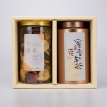 【茶食禮盒】嚴選蜜香紅茶＋綜合水果脆片(2罐裝/盒)