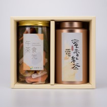 【茶食禮盒】嚴選蜜香紅茶＋綜合蔬菜脆片(2罐裝/盒)