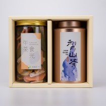 【茶食禮盒】韻雅梨山茶＋綜合蔬菜脆片(2罐裝/盒)